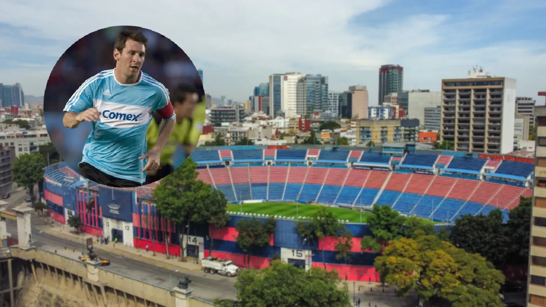 Lionel Messi en el estadio Azul